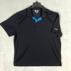 Izod XFG Cool-FX Men’s Golf Polo Shirt Black Blue Trim Moisture Wicking Size XXL